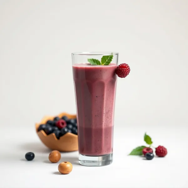 Smoothie Energizante de Açaí e Leite de Avelã