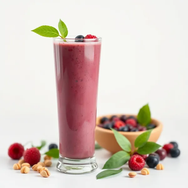 Smoothie Energizante de Açaí e Leite de Pistache