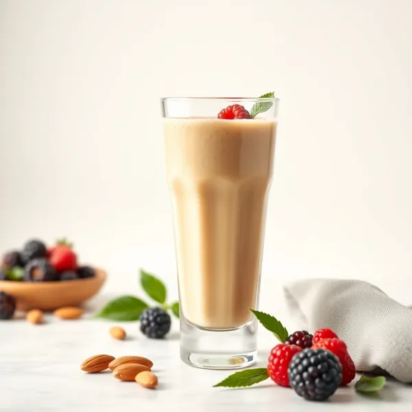 Smoothie Energético de Manteiga de Amêndoa e Leite de Cânhamo