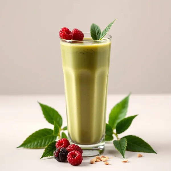 Energie-Smoothie mit Mandelbutter und Matcha-Tee
