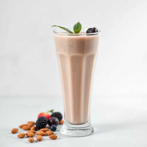 Energie-Smoothie mit Mandelbutter und Erbsenmilch