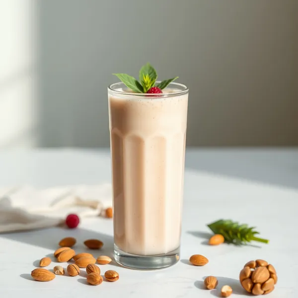 Energy Boosting Almond Butter Pistachio Milk Smoothie