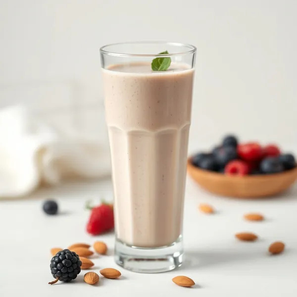 Energy Boosting Almond Butter Spelt Milk Smoothie