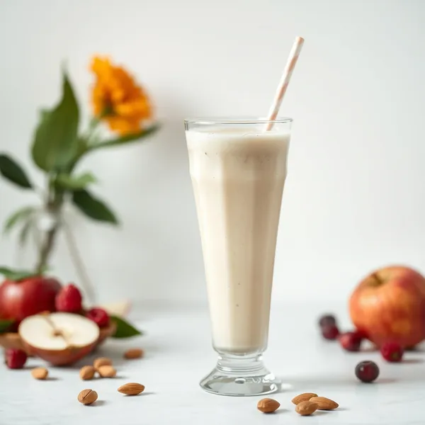 Frullato Energizzante di Mela, Mandorla e Latte di Cocco