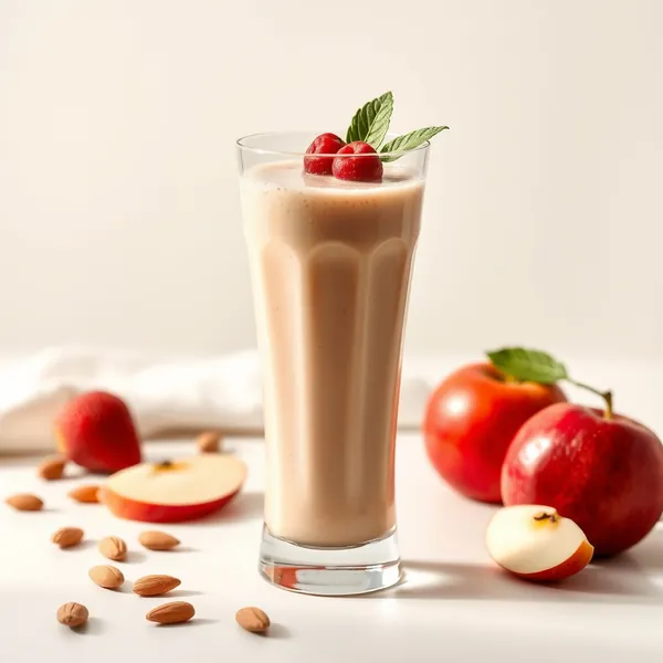 Smoothie Energizante de Maçã e Leite de Amêndoa