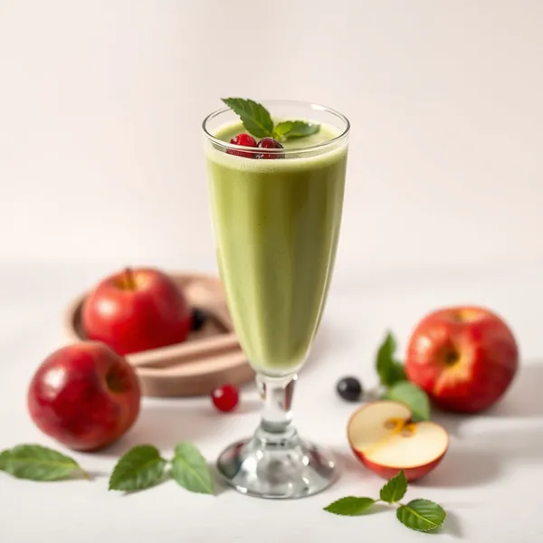 Smoothie Energizante de Chá Matcha e Maçã
