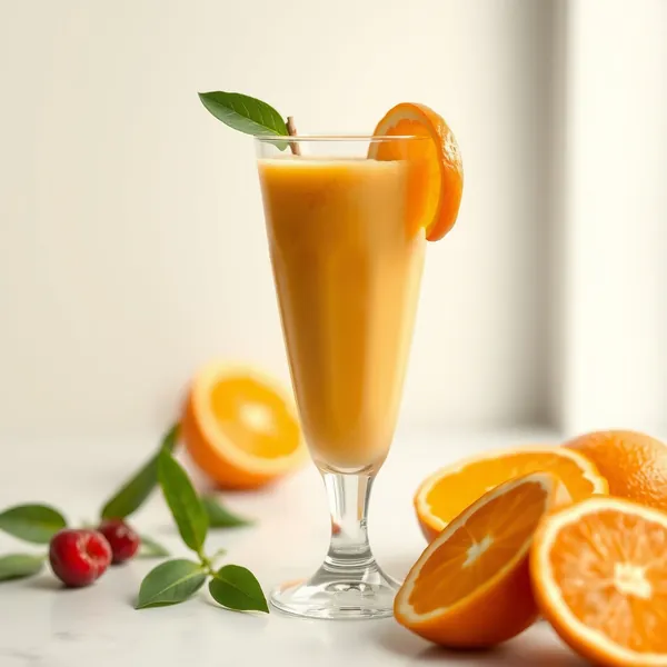 Smoothie Energizante de Suco de Maçã e Laranja