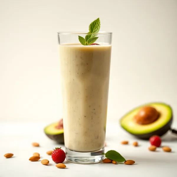 Energy Boosting Avocado Almond Milk Smoothie