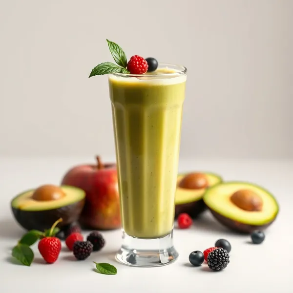 Smoothie Energizante de Suco de Maçã e Abacate