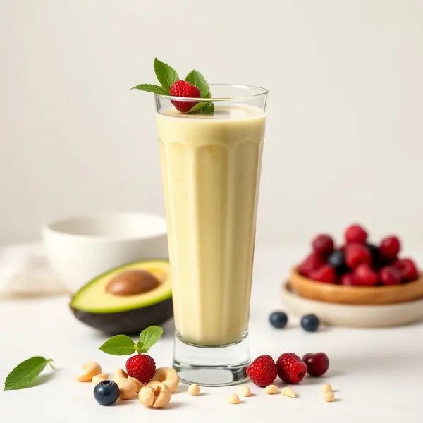 Energy Boosting Avocado Cashew Milk Smoothie
