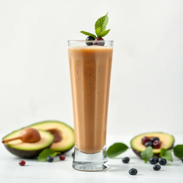 Smoothie de Café Frio com Abacate que Aumenta a Energia
