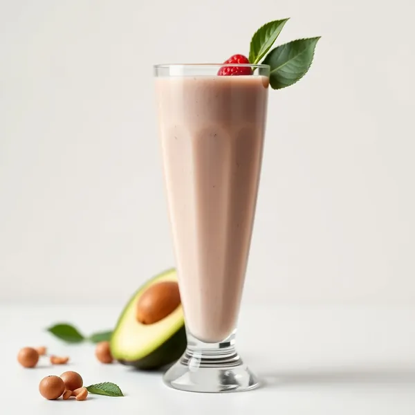 Energisierender Avocado-Haselnussmilch-Smoothie