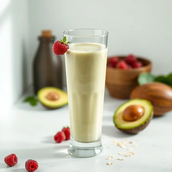 Smoothie Énergisant à l'Avocat et au Lait d'Avoine