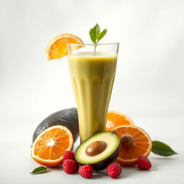 Smoothie Energizante de Abacate e Laranja