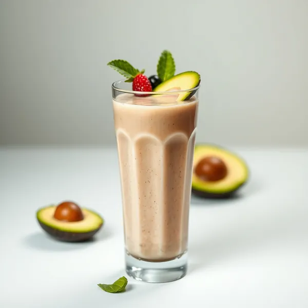 Smoothie Énergisant à l'Avocat et au Lait d'Épeautre