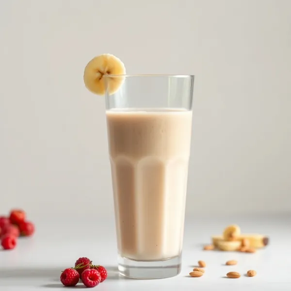 Batido Energizante de Banana, Amêndoa e Leite de Coco