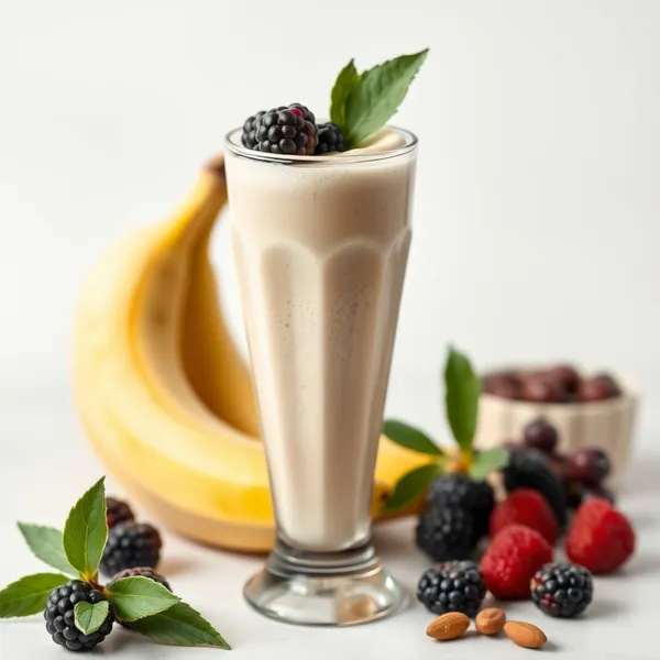 Smoothie Energizante de Banana e Leite de Amêndoa