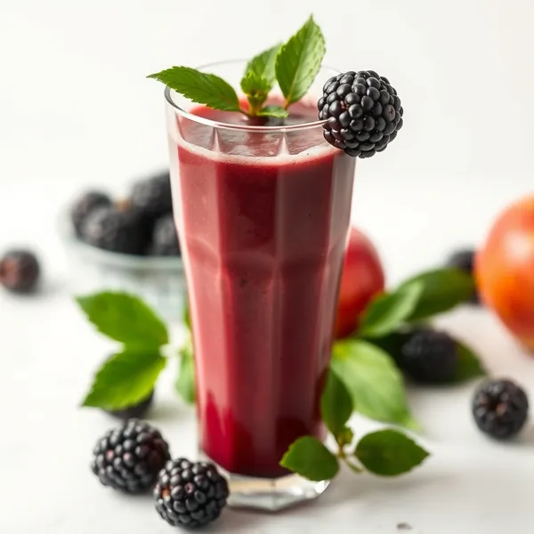 Smoothie Energizante de Suco de Amora e Maçã