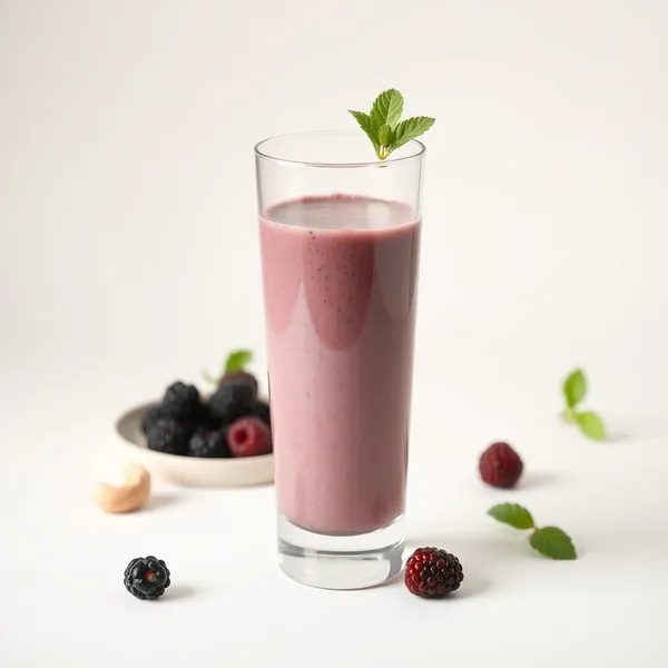 Smoothie Énergisant à la Mûre et au Lait de Cajou