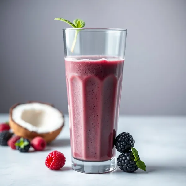 Energy Boosting Blackberry Coconut Water Smoothie