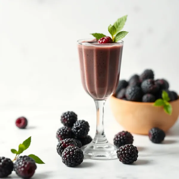 Smoothie Energizante de Café Frio com Amoras