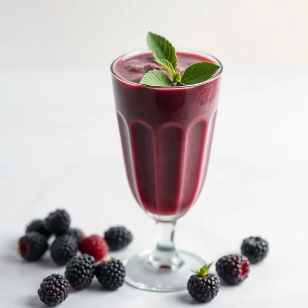 Smoothie Énergisant au Yogourt Grec et Mûres