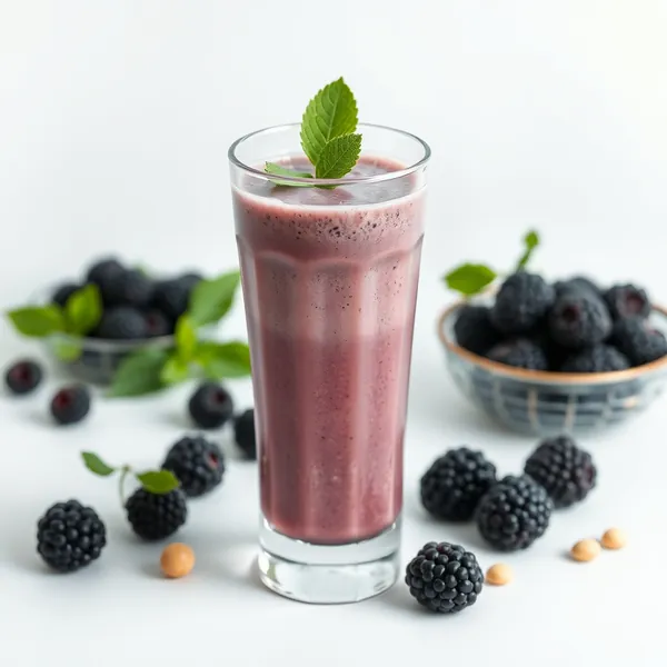 Smoothie Energético de Amora e Leite de Macadamia