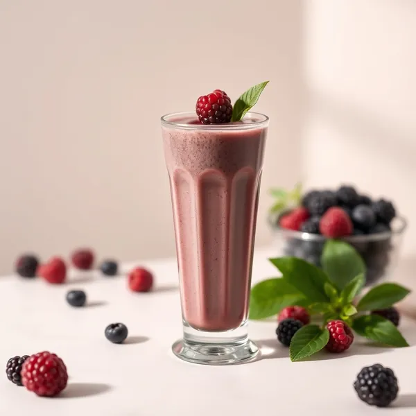 Energisierender Smoothie mit Brombeeren und Matcha-Tee