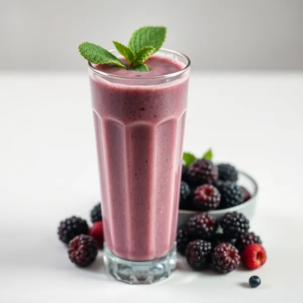 Smoothie Energizante de Arroz com Amoras