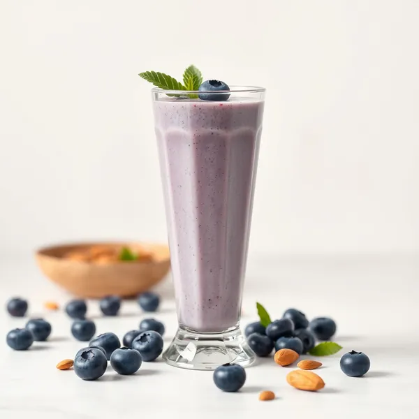Batido Energizante de Arándano y Leche de Almendra