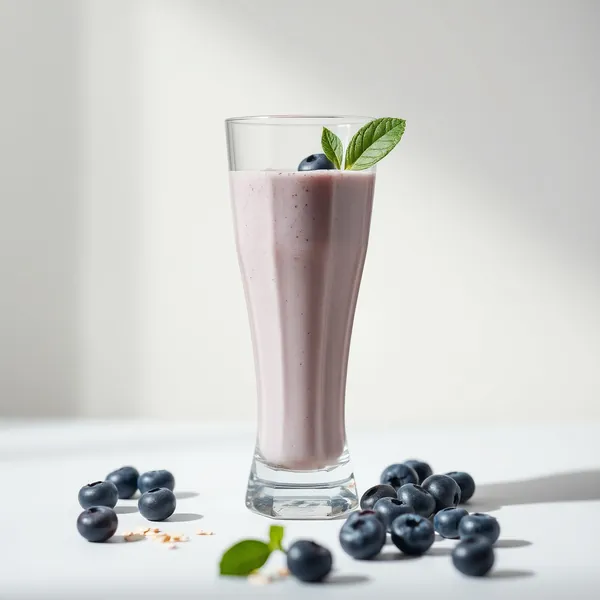 Energisierender Blaubeer-Hafermilch-Smoothie