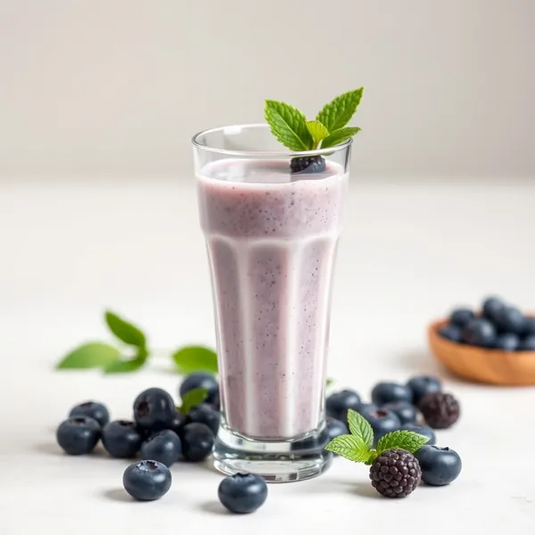 Frullato Energizzante ai Mirtilli e Latte di Riso