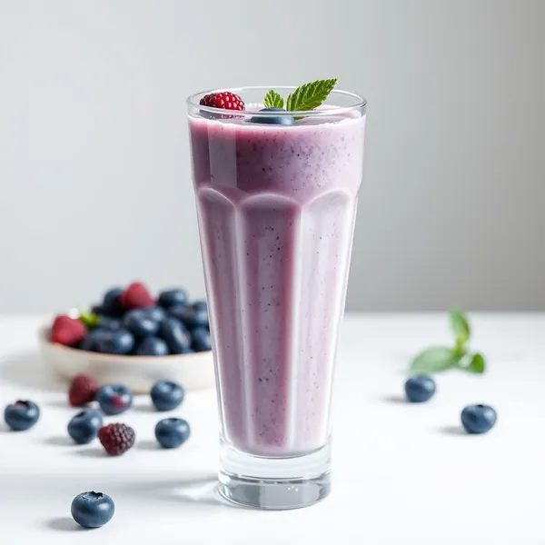 Smoothie Energizante de Soja e Mirtilo