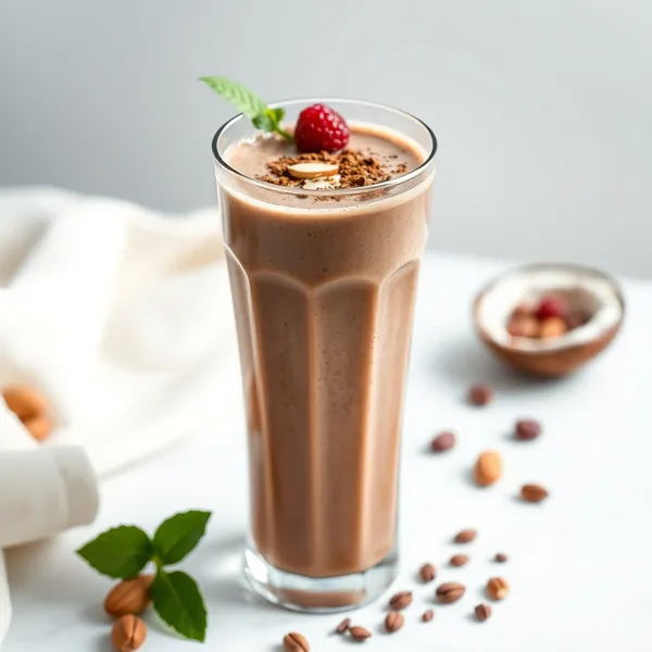 Smoothie Energizzante al Cacao, Mandorla e Latte di Cocco