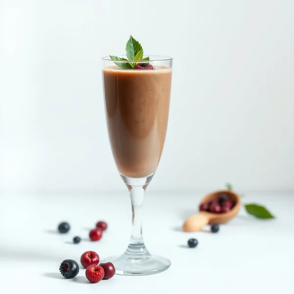 Smoothie Energizante de Cacau em Pó e Leite de Caju