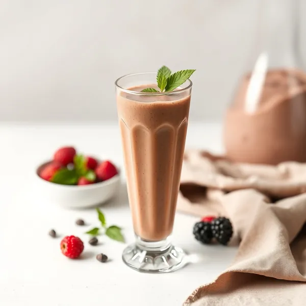 Smoothie Energetico al Cacao in Polvere e Yogurt Greco