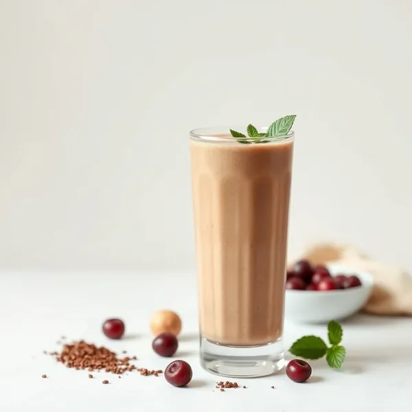 Energy-Boosting Cacao Powder Hazelnut Milk Smoothie