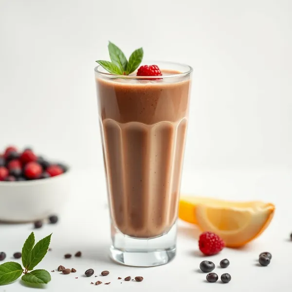 Smoothie Energético de Cacau em Pó e Leite de Espelta