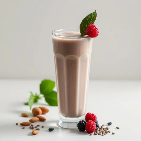 Smoothie Energizante de Chia e Leite de Amêndoa