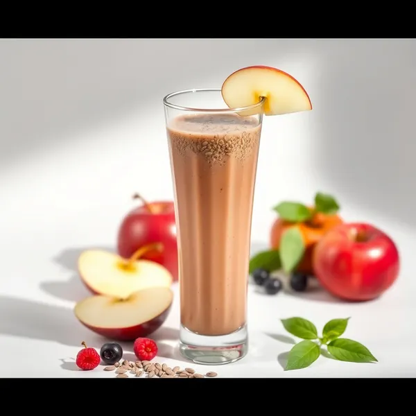 Smoothie Energizante de Suco de Maçã e Sementes de Chia