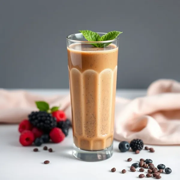 Smoothie Energizante de Café Frio com Sementes de Chia