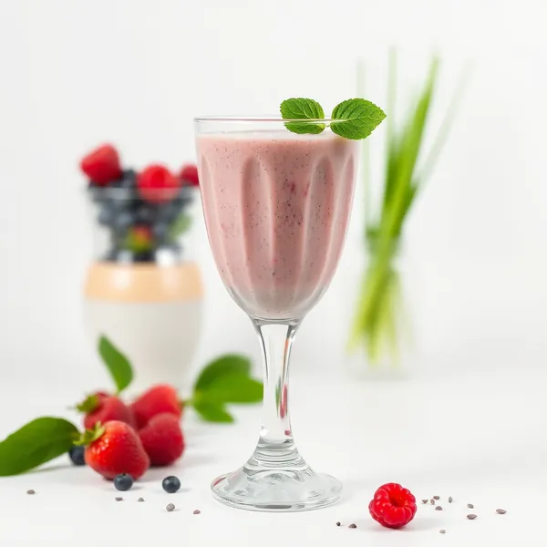 Smoothie Énergisant aux Graines de Chia et au Yaourt Grec