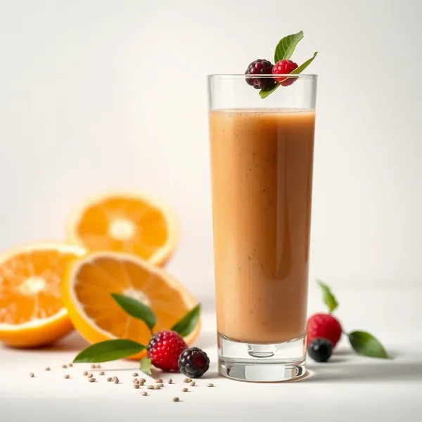 Smoothie Energizante de Suco de Laranja e Sementes de Chia