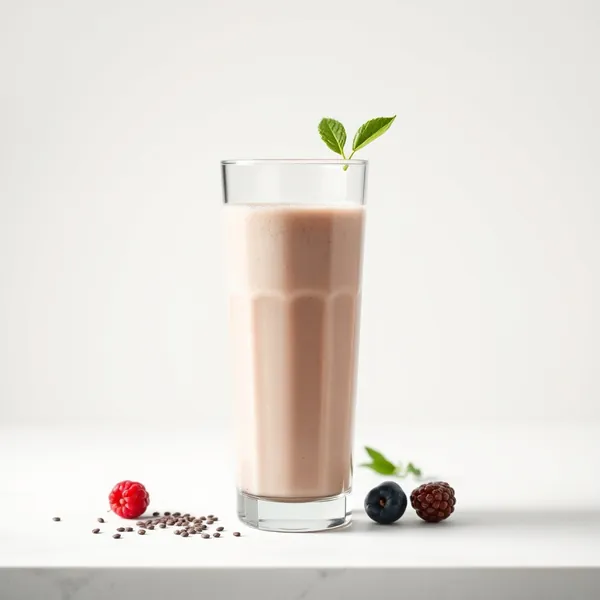Smoothie Énergisant aux Graines de Chia et au Lait de Soja