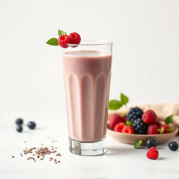 Smoothie Energizante de Sementes de Chia e Leite de Espelta