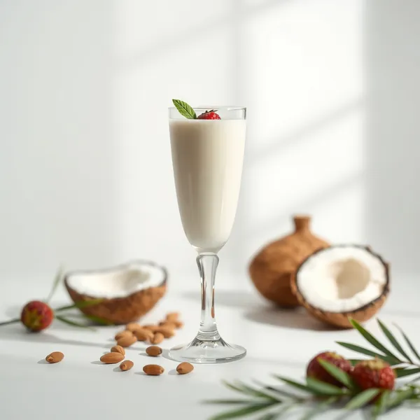 Batido Energizante de Coco e Amêndoa