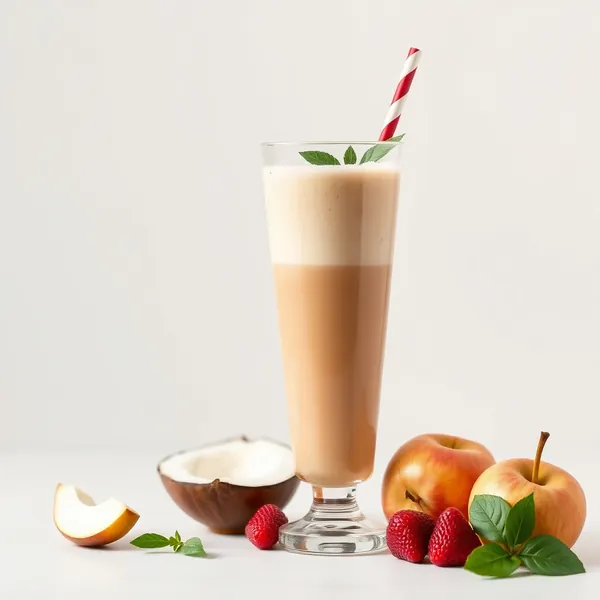 Smoothie Energizante de Suco de Maçã e Coco