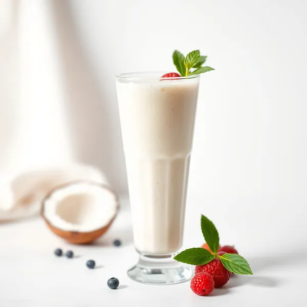 Batido Energizante de Leite de Arroz e Coco