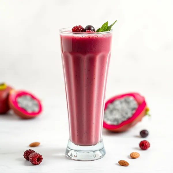 Batido Energético de Dragon Fruit, Almendra y Leche de Coco