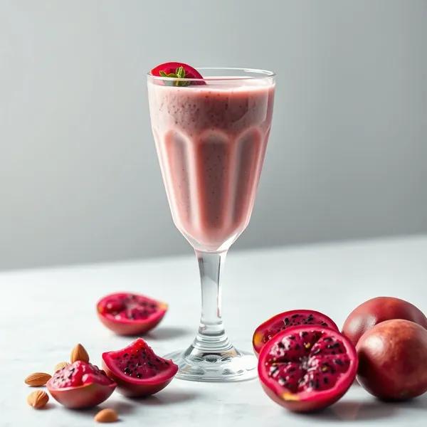 Smoothie Energizante de Dragonfruit e Leite de Amêndoas